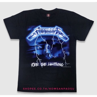 [S-5XL]เสื้อยืด Metallica / ride the lightning