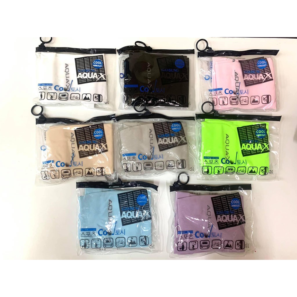 ปลอกแขนกันแดด-aqua-x-ผ้ายืด-สินค้าพร้อมส่ง-ไม่ต้องรอพรีออเดอร์