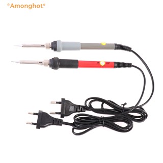 Amonghot&gt; หัวแร้งไฟฟ้า 60W 220V ปลั๊ก EU ปรับอุณหภูมิได้ สําหรับซ่อมแซม