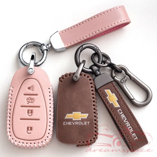 Genuine Leather Car Key Case Hand rope Boutique Metal Keychain for Chevrolet
