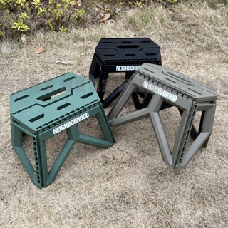[พร้อมส่ง] เก้าอี้พลาสติก แบบพับได้ สไตล์ทหารญี่ปุ่น สําหรับตั้งแคมป์กลางแจ้ง