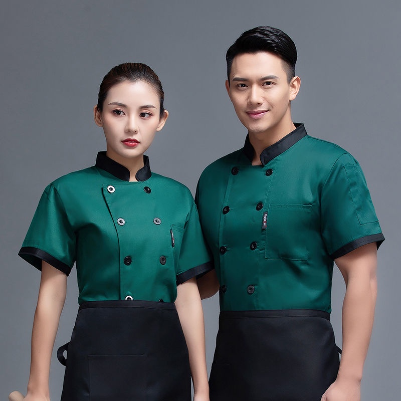 spot-customized-chefs-service-chefs-work-clothes-for-men-and-women-short-sleeved-summer-breathable-restaurant-after-dining-kitchen-canteen-west-point-baking-clothes-thin-chefs-blouse