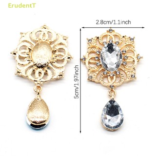 [ErudentT] เข็มกลัด อัลลอย ประดับพลอยเทียม สีทอง แวววาว 28*49 มม. DIY สําหรับตกแต่งเสื้อผ้า แก้วไวน์ [ใหม่]