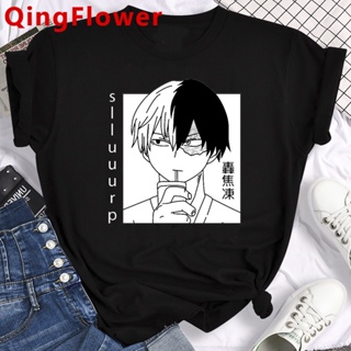 เสื้อยืด พิมพ์ลาย My Hero Academia Bakugou Boku No Hero Academia Todoroki สไตล์วินเทจ แฟชั่นคู่รัก สําหรับผู้หญิง_02