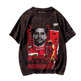 AABเสื้อยืดผ้าฝ้ายพรีเมี่ยม เสื้อยืด F1 Carlos Sainz พรีเมี่ยม