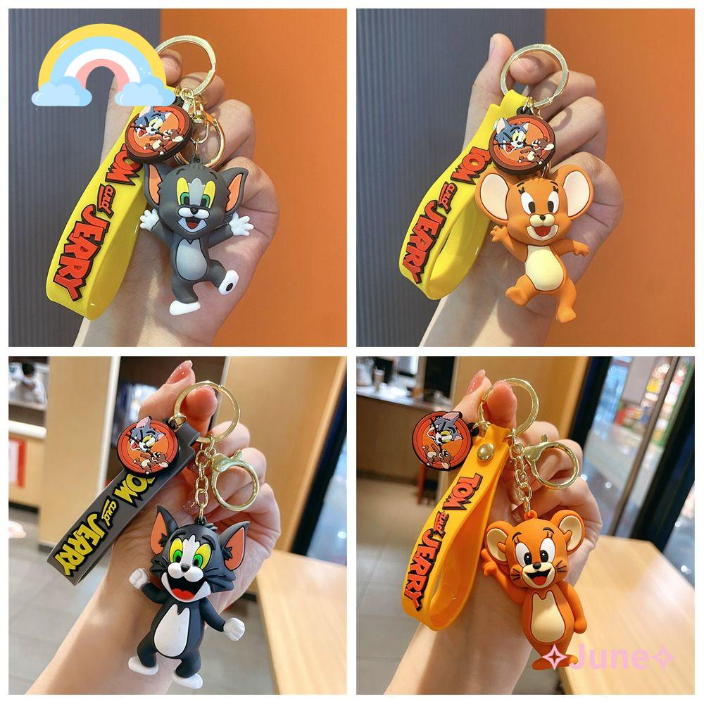 JUNE Funny Tom and Jerry Fan Gifts Bag Pendant Anime Keychain Car Key ...