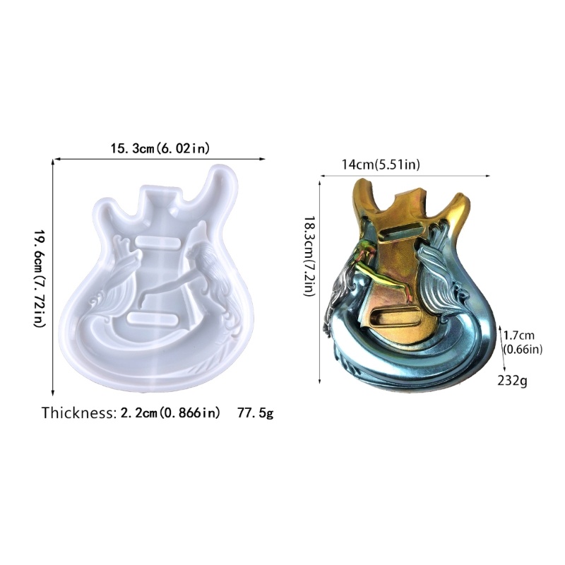 แม่พิมพ์ซิลิโคนเรซิ่น-อีพ็อกซี่-รูปกีตาร์-สําหรับทําเครื่องประดับ-diy