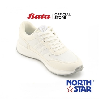 Bata บาจา ยี่ห้อ North Star รองเท้าผ้าใบแบบผูกเชือก รองเท้าผ้าใบแฟชั่น สนีกเกอร์ สำหรับผู้ชาย สีกรมท่า 8299186 สีขาว 8291186