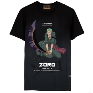 พร้อมส่ง ผ้าฝ้ายบริสุทธิ์ 7th Street X One Piece เสื้อยืด รุ่น BZOR T-shirt