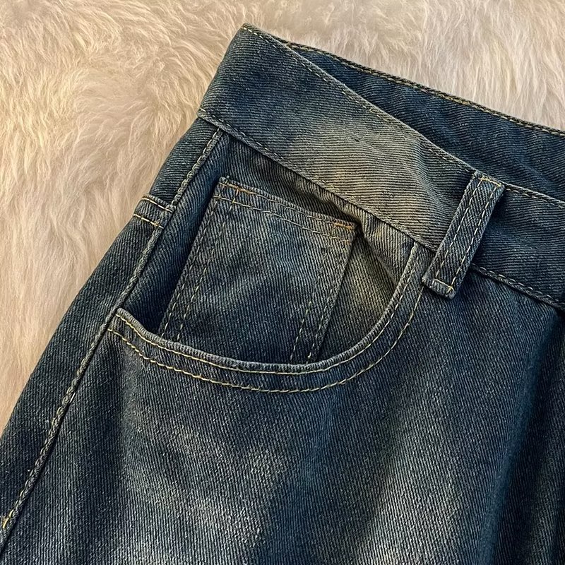 asrv-กางเกงยีนส์ชาย-เทรนด์ใหม่ของกางเกงยีนส์เอวกลางสไตล์ขี้เกียจในแฟชั่นวัยรุ่นสไตล์ฮาราจูกุ