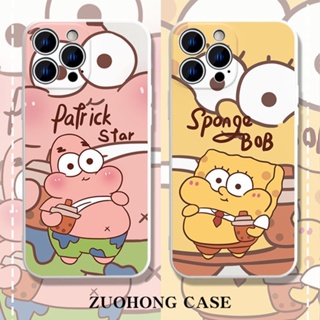 เคสโทรศัพท์มือถือนิ่ม ลายการ์ตูน spongebob น่ารัก สําหรับ case iPhone 15 6 6s 7 8 Plus 11 12 13 mini 14 Pro Max X XR XS Max