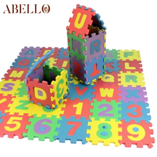 Abello จิ๊กซอว์ ตัวอักษร ตัวเลข 36 ตัว ของเล่นเสริมการเรียนรู้ สําหรับเด็ก