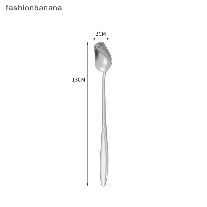 fashionbanana-ช้อนกาแฟ-ชา-น้ําผึ้ง-สเตนเลส-ด้ามจับยาว