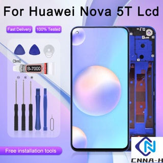หน้าจอสัมผัส Lcd ดิจิไทเซอร์ 6.26 นิ้ว พร้อมกรอบ สําหรับ Huawei Nova 5T YAL-L21 L61A L61D L71A