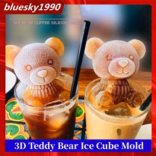 【พร้อมส่ง】แม่พิมพ์ซิลิโคน รูปตุ๊กตาหมี 3D สําหรับทําน้ําแข็ง เค้ก กาแฟ ชานม DIY