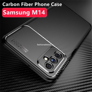 เคสโทรศัพท์ ซิลิโคนนิ่ม คาร์บอนไฟเบอร์ ผิวด้าน กันกระแทก สําหรับ Samsung Galaxy M14 M54 M34 M 14 M 54 M 34 SamsungM14 SamsungM54 4G 5G