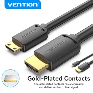 Vention สาย HDMI Micro HDMI เป็นสาย HDMI 4K 60HZ สายวิดีโอ UHD สําหรับกล้องทีวี สวิตช์แท็บเล็ต แล็ปท็อป