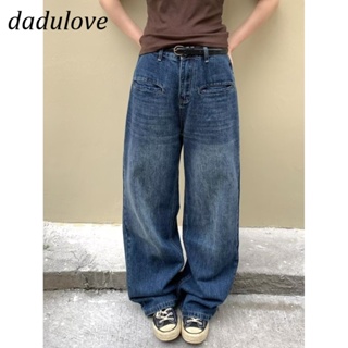 DaDulove💕 New American Ins Retro Washed Jeans WOMENS Niche High Waist Loose Wide Leg Pants Large Size Trousers