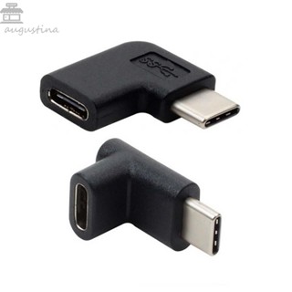 AUGUSTINA Portable Type C to USB-C Converter For Smart Phone Extension Connector USB C Male to Female Adapter Mini USB-C Adapter Extender Right Angle Type C Male to Female Type C Connector