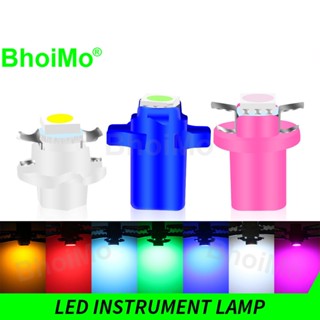 Bhoimo ไฟ led 1SMD แผงหน้าปัดรถจักรยานยนต์ 5050 B8.3 B8.4 B8.5 เครื่องปรับอากาศ เกจวัดตําแหน่ง แผงลิ่ม ไฟเตือน DC12V