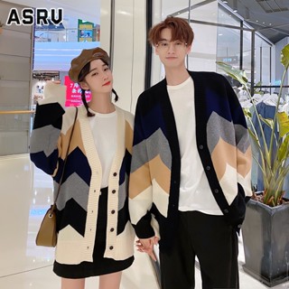 ASRV คู่รักสวมฤดูใบไม้ร่วงและฤดูหนาวใหม่คาร์ดิแกนไล่ระดับสีแขนยาวนักเรียนชายและหญิงสไตล์ฮาราจูกุ