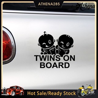 [COD]➤สติกเกอร์ Twins on Board กันน้ํา สําหรับติดตกแต่งหน้าต่างรถยนต์