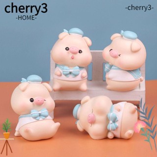 Cherry3 ฟิกเกอร์รูปปั้นหมู สําหรับตกแต่งห้องนั่งเล่น รถยนต์