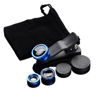 3 In 1 Fish Eye+Wide Angle+Macro Clip On Camera Lens Set For Mobile Phone