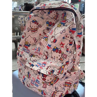 กระเป๋าเป้สะพายหลัง กระเป๋านักเรียน พิมพ์ลาย Hello kitty น่ารัก สําหรับผู้หญิง