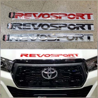 ป้าย REVO sport ฝากระโปรงหน้ามี 3 สี สีดำ สีแดง สีชุบโครเมี่ยม*จำนวน1ชุด**ราคาถูกสินค้าดีมีคุณภาพ**