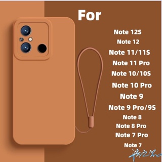 เคส Redmi Note 12S 12 11 11S 11 Pro 10 10S Pro 9 9S 9 Pro 8 8 Pro 7 7 Pro ใหม่ เลนส์นางฟ้า ฝาครอบเต็ม TPU เคสโทรศัพท์ + ฟรีสายคล้อง