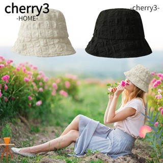 Cherry3 หมวกบักเก็ต ผ้าฝ้าย กันแดด สําหรับผู้หญิง ผู้ชาย