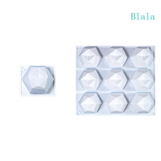 Blala แม่พิมพ์ทําสบู่ เทียนหอม ช็อคโกแลต อีพ็อกซี่ รูปลูกบอลสี่เหลี่ยมขนมเปียกปูน DIY สําหรับตกแต่ง