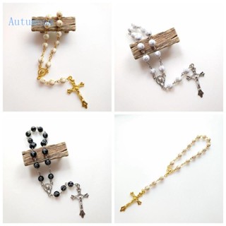 Autu สร้อยข้อมือ จี้ไม้กางเขน วัสดุอะคริลิก อัลลอย เหมาะกับวันฮาโลวีน สําหรับผู้ชาย ผู้หญิง