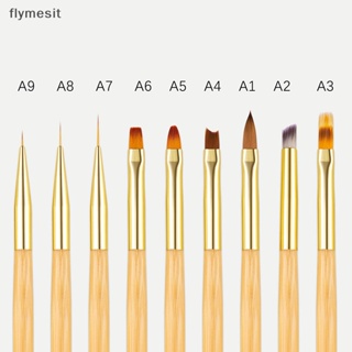 Flymesit แปรงปากกาเพ้นท์เล็บเจล UV สําหรับตกแต่งเล็บ DIY EN
