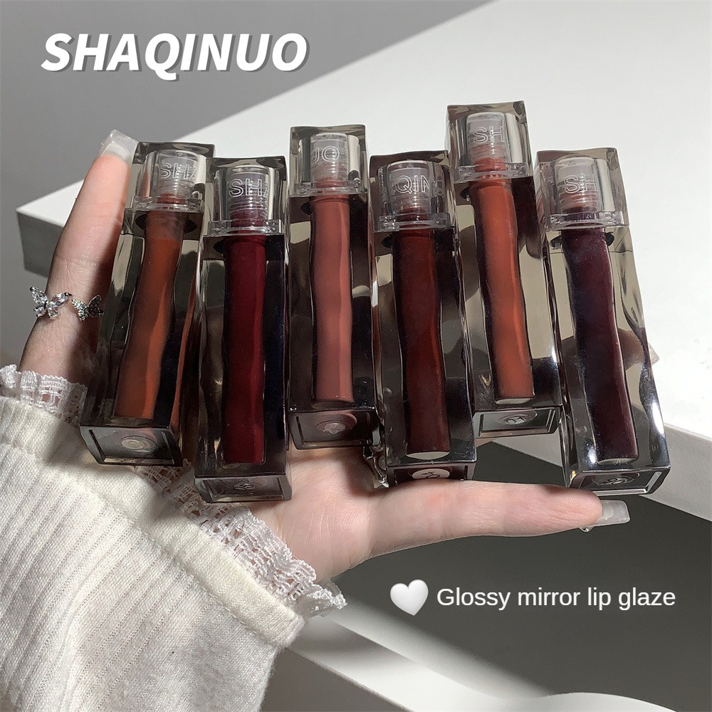 shakino-ลิปสติก-ลิปกลอส-เพิ่มความชุ่มชื้น-ไม่ติดแก้ว-สีนู้ด-สําหรับแต่งหน้า