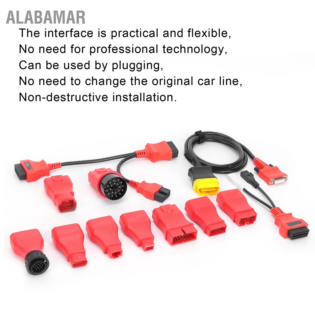 alabamar-เครื่องมือวิเคราะห์ชุดอะแดปเตอร์-obd-มัลติฟังก์ชั่นอเนกประสงค์-12in1-เหมาะสำหรับรถยนต์