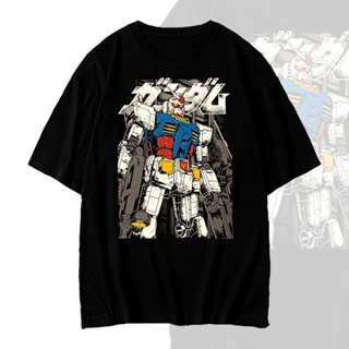 Gundam Anime T Shirt (M-3XL) 180g Cotton Round Neck Short Sleeve Fashion Print Original T-Shirt_01