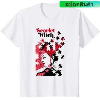 [S-5XL] เสื้อยืด พิมพ์ลาย marvel Avengers Scarlet Witch Wanda Maximoff เหมาะกับผู้ใหญ่ สําหรับผู้ชาย