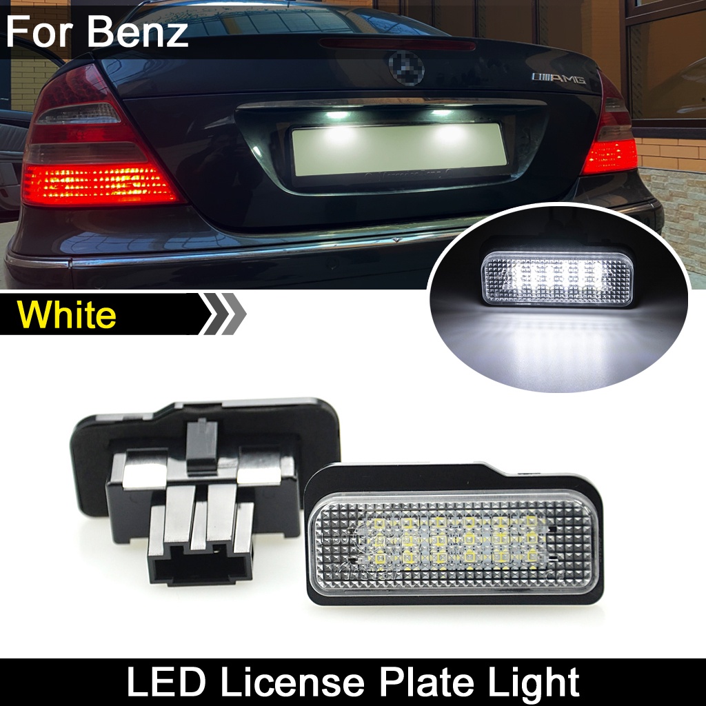 โคมไฟ-led-สีขาว-สําหรับติดป้ายทะเบียนรถยนต์-mercedes-benz-s-class-w211-c-class-w203-w219-slk-r171