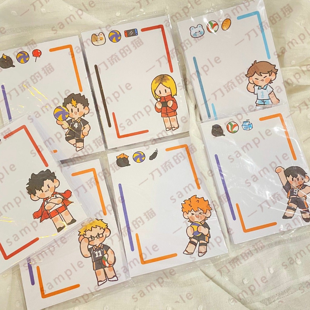 cacg-haikyuu-sticky-notes-กระดาษโน้ต-can-be-pasted