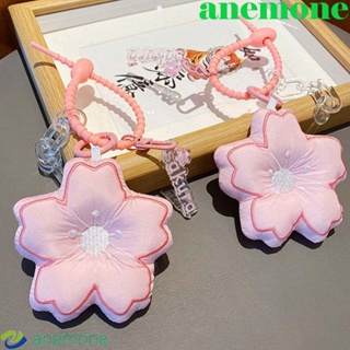 Anemone พวงกุญแจ จี้ดอกไม้น่ารัก สีชมพู สําหรับห้อยกระเป๋า