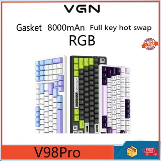 Vgn V98pro คีย์บอร์ดเล่นเกมไร้สาย บลูทูธ 5.0 2.4G