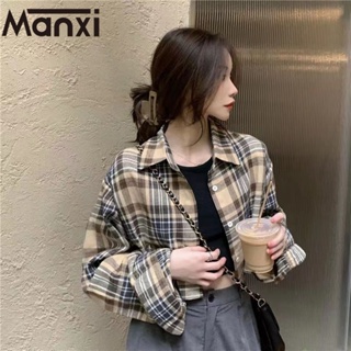 Manxi เสื้อแขนยาวผู้หญิง เสื้อแฟชั่นผู้หญิง 2023 ใหม่ A25K0LL