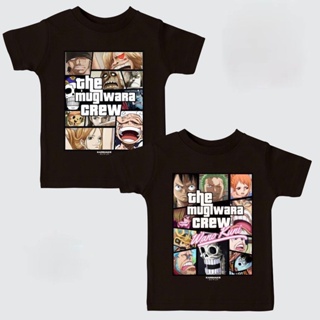เสื้อยืดใหม่👕 Karimake T-shirt One-piece Mugiwara Crew Gta Anime T-shirt 2023 new popular