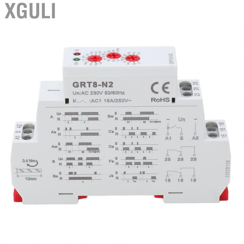 Xguli Electronic Repeat Relay Multifunction Time Relay AC 230V for ...