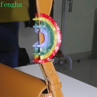 Fengha กิ๊บติดผมหางม้า ลายฉลามน่ารัก สีรุ้ง ขนาดใหญ่ สไตล์เกาหลี สําหรับปาร์ตี้