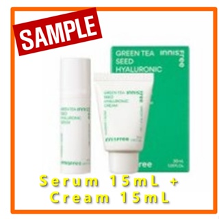 [สินค้าทดลอง] Innisfree Green Tea Seed ไฮยาลูโรนิค ดูโอ คิท / innisfree Green Tea Seed Hyaluronic Duo Kit (Serum 15ml+Cream 15ml)