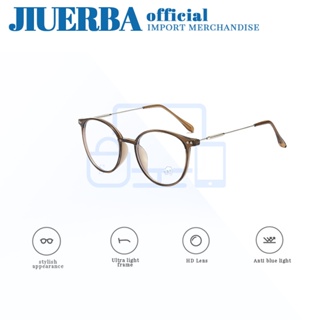 JIUERBA แว่นตาป้องกันรังสีเกรด Inedx 1.56 เลนส์แฟชั่น TR90 ป้องกันแสงสีฟ้ารอบสายตาสั้นแว่นตารุ่นเกาหลีผู้หญิงผู้ชายนําเข้าแว่นตาป้องกันรังสีโฟโตโครมิก