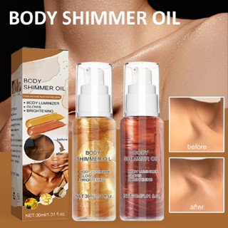 Aimy Body Shimmer Oil Glow Brighten Lotion Face Liquid Highlighter Illuminator